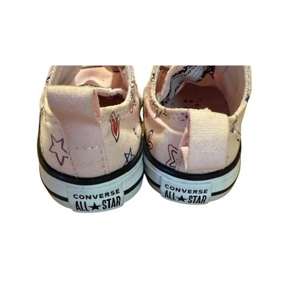 Converse Chuck Taylor All Star Infant Pink Stars Hearts Sneakers Size‎ 3